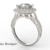 Diamond Engagement Ring Flower Unique Design