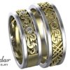 Heart Design Unique Matching Wedding Bands His And Hers