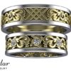Heart Design Unique Matching Wedding Bands His And Hers
