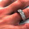 White Gold Diamond Invisible Set Ring