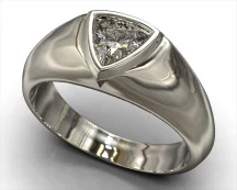 Tapered Diamond Trillion Ring