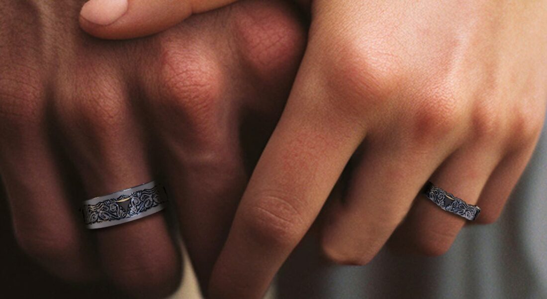 His and Hers matching wedding ring set