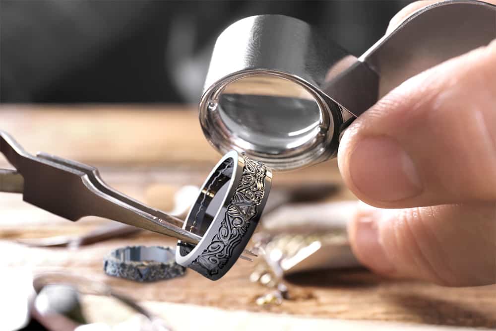 custom wedding ring set