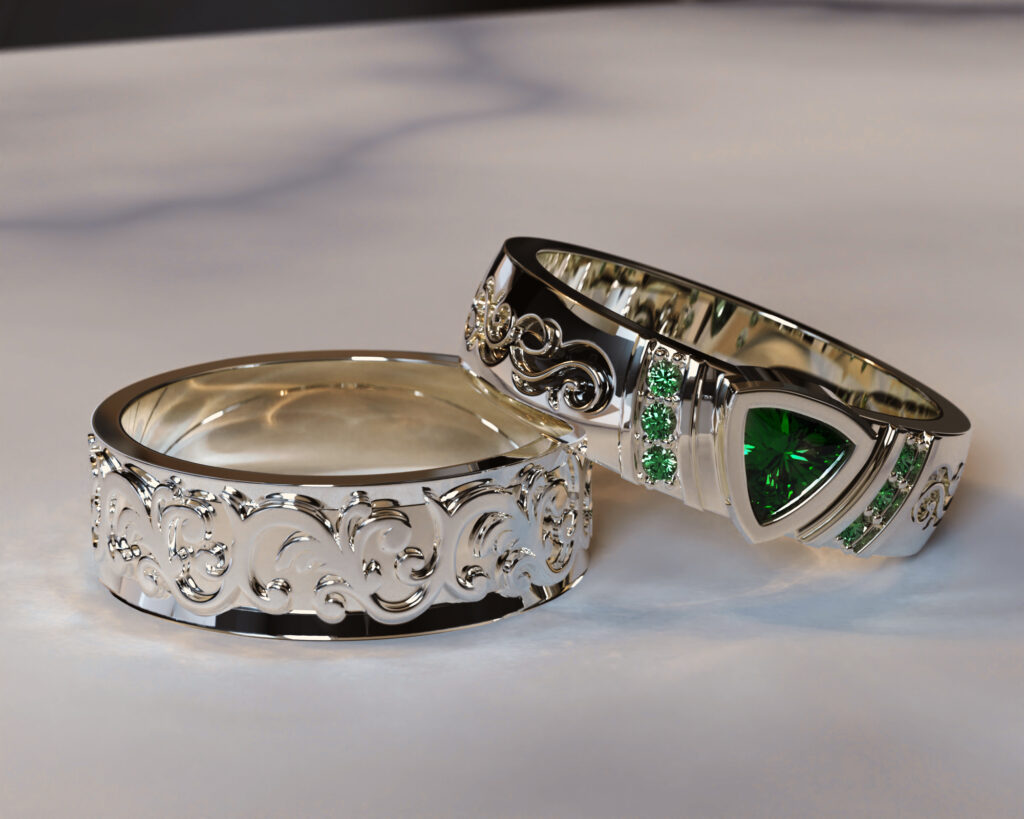 Emerald Engagement Ring For Men