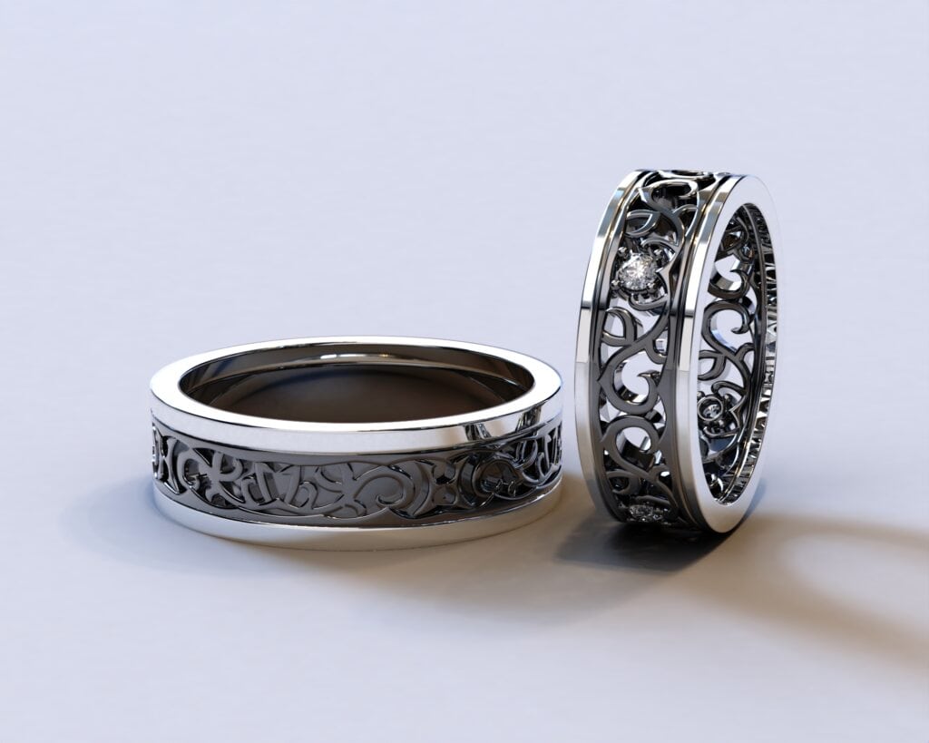 wedding rings his and hers