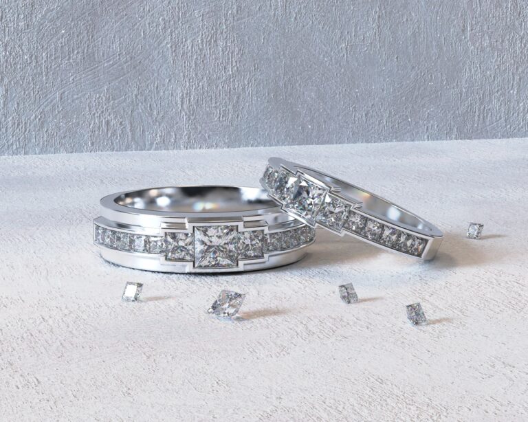 His and Her Diamond Rings