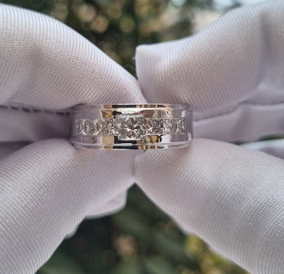 white diamond ring